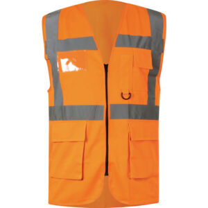 HI-VIS LÁTHATÓSÁGI ÜGYVEZETŐ KABÁT  (EN20471)NARANCS - 2XL