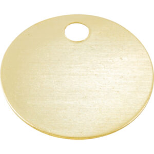 30MM SÁRGARÉZ AZONOSÍTÓ BILÉTA 5 MM FURATTAL