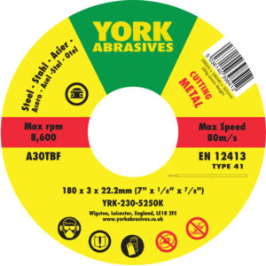 180X3X22 .23 A30TBF LAPOS VÁGÓKORONG T41